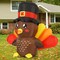 GOOSH 5 FT Tall Thanksgiving Inflatables Turkey Baby in Hat with Built-in LEDs